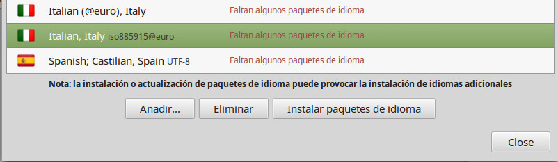 Instalar Idioma