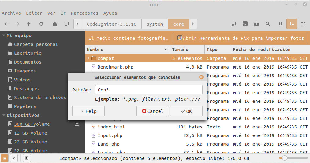 Ctrl-s para buscar en  Linux Mint