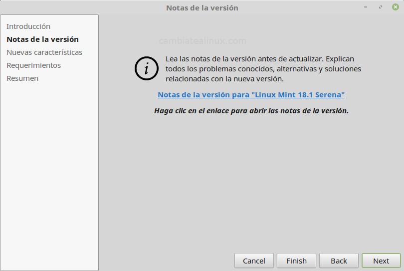 Actualizar a linux mint 18.1