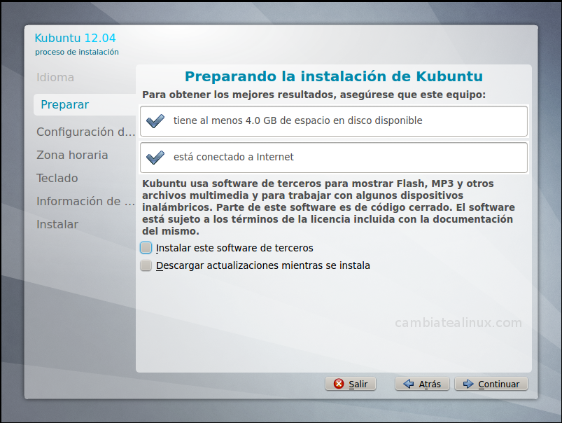 Preparando la instalación Preparando la instalación