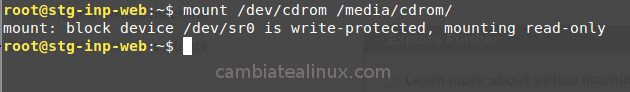 Montando el cdrom desde el terminal